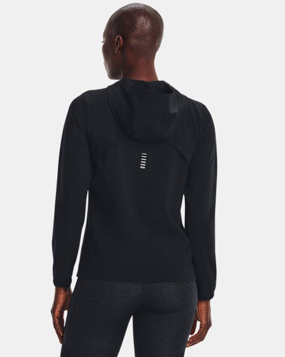 Women's UA OutRun The Storm Jacket, Black, pdpMainDesktop image number 1